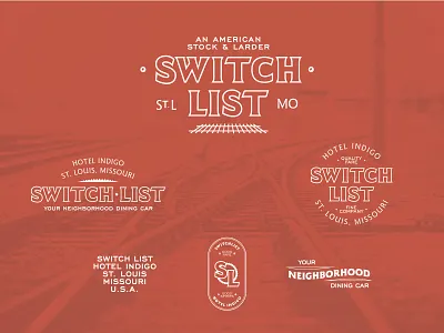 Switch List lockups brand hotel branding identity lockup logo missouri restaurant branding st. louis