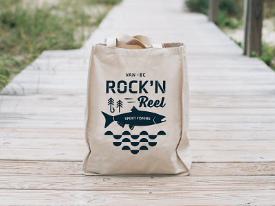Bag bag branding design fish fishing logo salmon vancouver