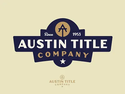 Austin Title Logo - v1 austin badge brand branding logo monogram title