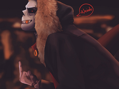 Underfell Sans x reader ( fanart) digital fanart realism sans sansxreader underfell underfellsans undertail undertale