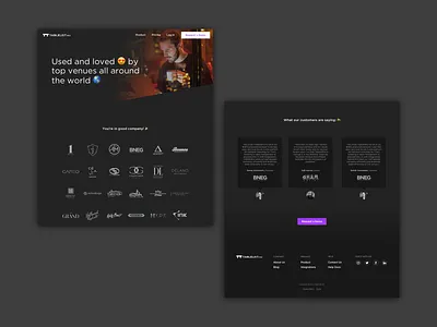 TablelistPro customer page clients customer customers marketing nightclub testimonial venue mangement web web app