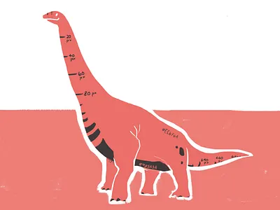 Specosaurus Designo brontosaurus digital illustration dinosaur flat illustration just for fun