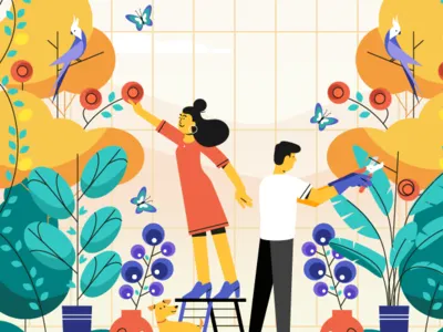 Character work for an interactive character illustration lemonly