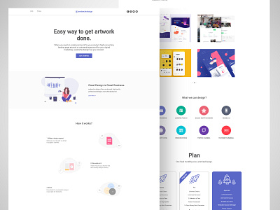 Clean Design Agency Web UI clean ui clean web ui colorful design dailyui dribbble illustration shot simple ui ui ux web ui design webdesign