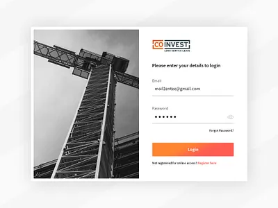 Web App Login clean flat form landing login login box logo material ui minimal sign in web app
