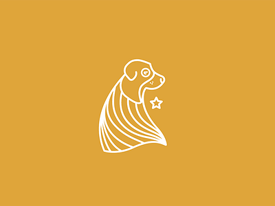 Action Pup — Reject action adventure cape design dog hound mustard ochre protect pup star super superhero white yellow