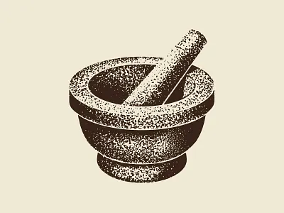 Mortar and Pestle apothecary branding herbal herbalism illustration ipad pro logo medicine mortar pestle procreate stippling