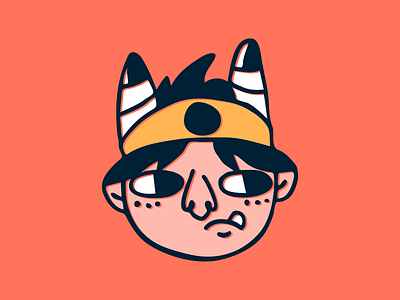 Nino doodle app character desing children demon design devil doodle doodleart emoji face icon icon app illustration japan kid monster people sticker stroke vector