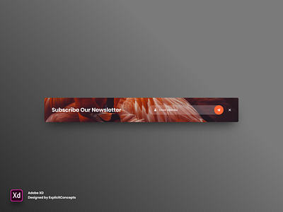 Subscribe Section - Adobe XD adobe adobe xd animation app branding design envato flat icon identity illustrator lettering logo minimal popups themeforest type ui vector website