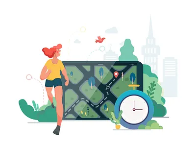 Sports illistration ui 插图 插画 设计