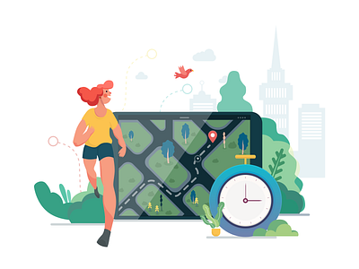 Sports illistration ui 插图 插画 设计