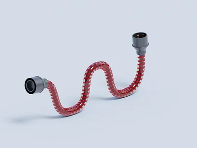 36 days of type - W 36 days of type 36 days of type lettering 3d alphabet art blender3d cable design glass illustration letter lettering metal socket type typography w wire