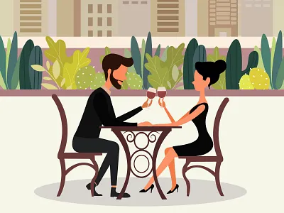 Couple illustration animation branding character couple illustration couples creative dating design flat illustration illustrator minimal romantic vector