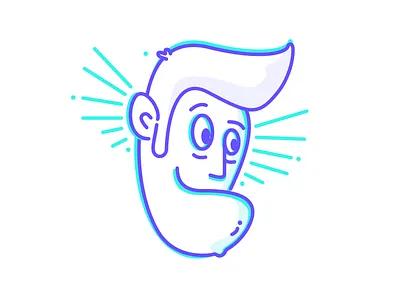 Good vibes only artwork character clean design happy head illustration outline simple vector