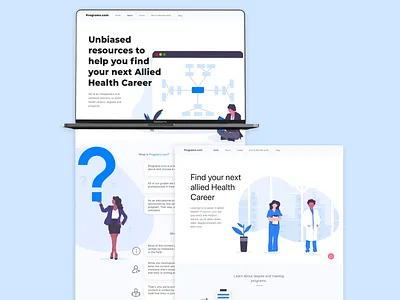 Programs.com branding design flat illustration ui uipractice ux web website
