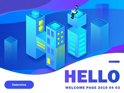 Welcome Page element illustration startup
