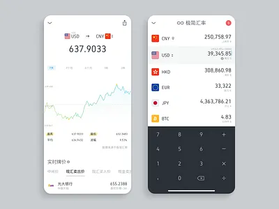 xCurrency 4.0 Main UI app design case study currency design studio portfolio xcurrency