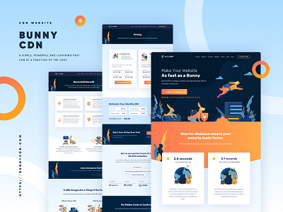 BunnyCDN Full Website Redesign cdn dashboard illustration internet service landing page landingpage redesign ux vector vpn web design