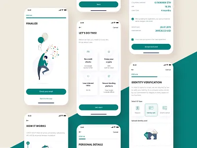 Loan Application✨ app bitcoin blockchain crypto cryptocurrency currency design ethereum ethworks flat icon illustration ui ux vector