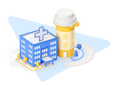 SAS 01 — Treatment Options 3d cgi cover art cross drugs health healthcare hospital illustration medical medicine social treatment vibrant