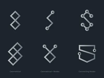 Smart Sapien Logo Exploration abstract blockchain branding clean creative design flat geometrical logo nodes sapien shapes smart ss technology