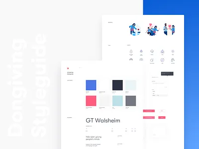 Dongiving • Styleguide app application clean design design system illustration interface product ui ui kit ux website