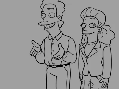 Simpsonized drawing illustration seinfeld simpsonized