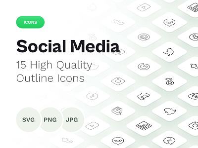 Social Media • Icons Pack beryl beryldesign design free icon kit media outline pack resource social stroke svg ui vector