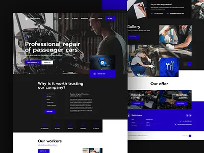 Car Workshop 🚗💨 agency app branding car design landingpage mechanic mobileapp onepage poland speed theme tuning ui visiontrust web webdesign website wordpress workshop