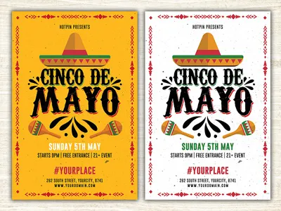 Cinco De Mayo Party Flyer Template 5 de mayo cactus celebrate celebration cinco de mayo club flyer dance ethnic festival fiesta holiday independence day latin party may 5th mexican flyer mexican party party flyer