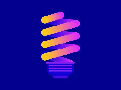 Energy Efficiency - LED design efficiency energy flat flat design gradient illustration led bulb lighting minimal vector