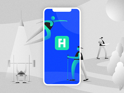 Fithabits App | Branding app branding behance branding character design design fitness fitness app identity illustration indigo logotype teal visual identity