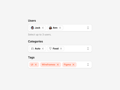 Multiselect Fields field figma form input multiselect prototyping select text field ui ui kit uikit ux wireframe