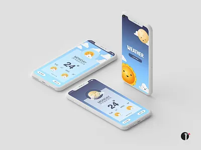 Weather Mobile App adobe experience design behance cartoon day dribbble graphic design linkedin mobile app mobile mockup mockup moon night pinterest sun uiux we design weather weather ui xd