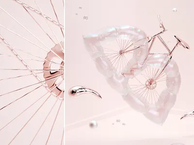 B for Bike 36days 36daysoftype 3d b bike bubble c4d cinema 4d font octanerender typo typography