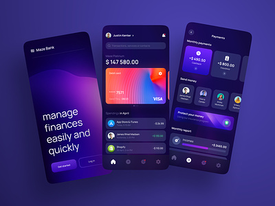 Finance App Concept bank app bank card bankapp banking banking app finances app financial app fintech app investments money transfer app visual design