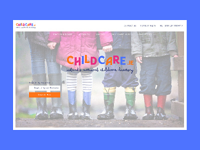 Childcare.ie blue branding design graphism icon identity illustration illustrator lettering logo logotype minimal montpellier mtp typography ui ux vector web website