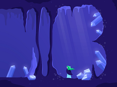 36 Days of type - B 36 days of type 36days b 36daysoftype adventure b blue cave colour crystals girl glow illustration illustrator letter light purple shadow texture type vector