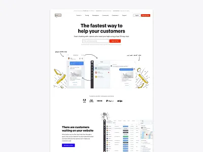 New Homepage - Livechatinc.com design homepage minimal sketch startup