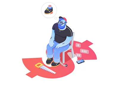 Dark Patterns 10clouds affinity character dark illustration isometric patterns subscription vector