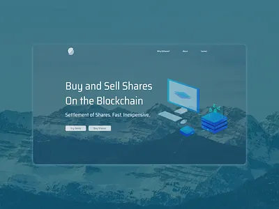 Landing page for blockchain project landing page ui vector web