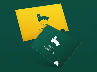 Decoy Woodsmith Business Cards brand identity business cards carpenter decoy design studio duck freelance designer graphic design logo logo design woodsmith