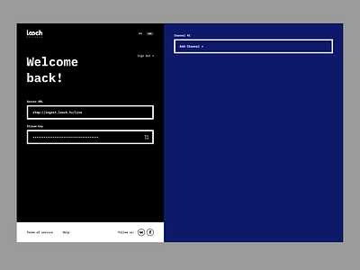 Minimalistic Dashboard for Looch.tv restreaming service dashboard restream stream streaming ui