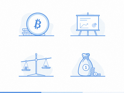 Finance Illustrations bitcoin coin crypto exchange fintech funds illustration index money scales