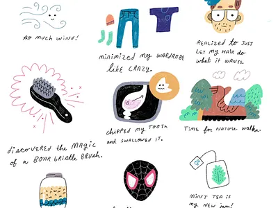 Things in March art drawing illustratedjournal illustration journal kid lit march