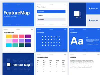FeatureMap – Visual Identity bazen agency branding collaboration app design featuremap icon logo management tool planner app productivity app project management project management tool project productivity task management task tracker time tracker ui ux web app