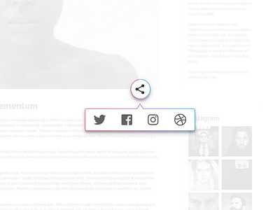 Day 10 - Social Share 010 blog button challenge clean concept dailyui design figma figmadesign gradient icon inspiration socialshare ui web