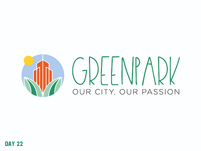 Daily Logo Challenge 22/50 city daily daily challenge dailylogochallenge design green logo park simple