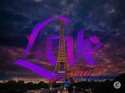 Love City calligraphy france ipad pro paris procreate tour eiffel