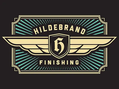 Logo Lockup - Hildebrand Finishing badge brand brand identity branding design illustrator lock lockup logo paint print print design vector visual identity